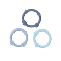LouLou Lollipop Wild Teether Ring Set - Blue Fog
