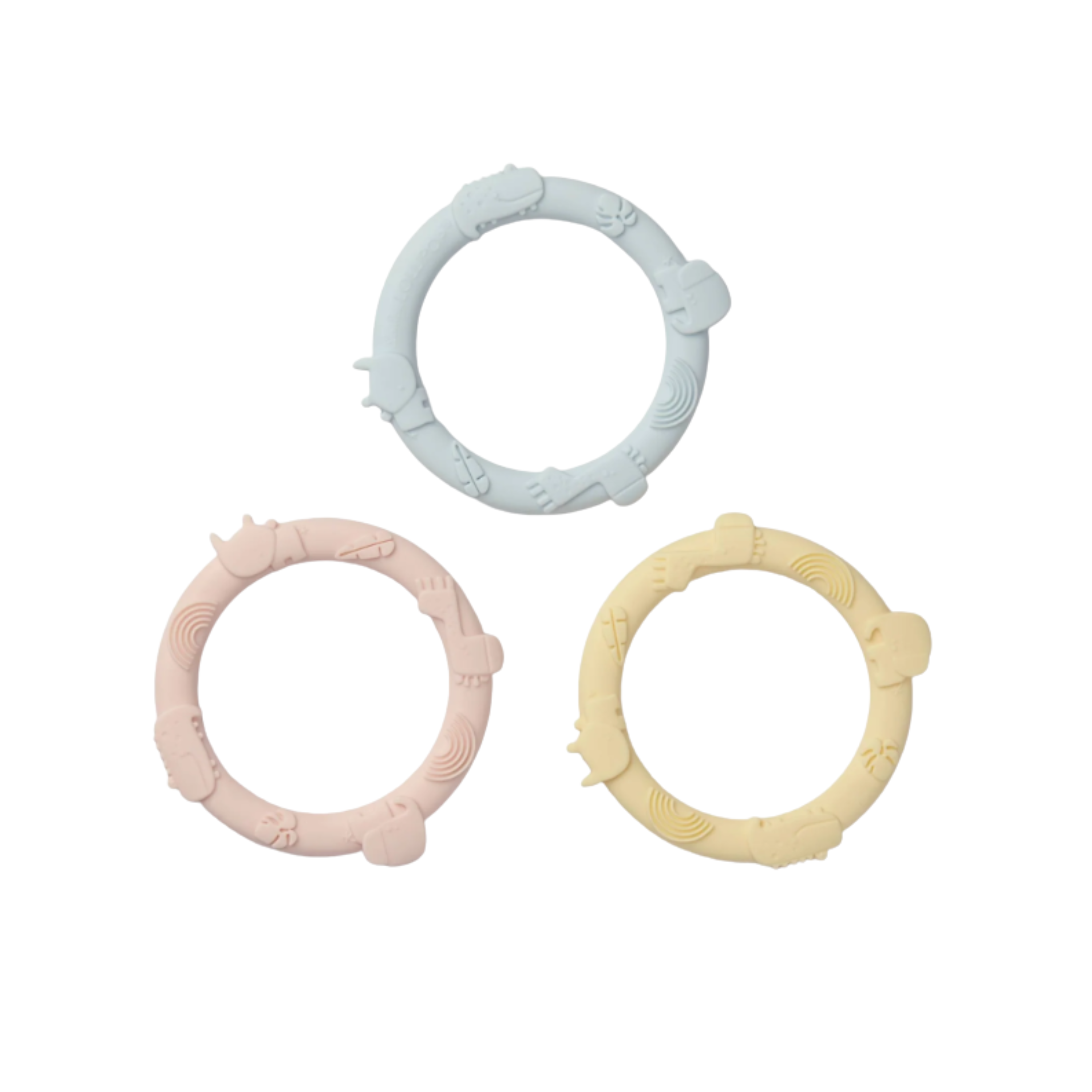 LouLou Lollipop Wild Teether Ring Set - Pastel
