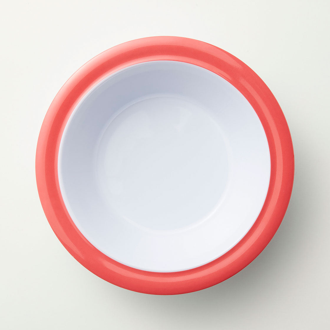 Barel Junior Red & White Rimmed Melamine Bowl