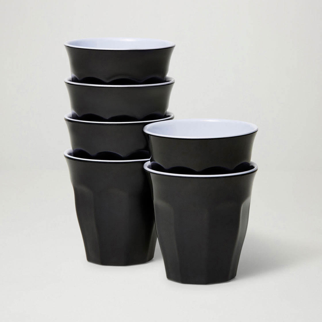 Barel Classic Black Melamine Tumblers 260mL (Set of 6)