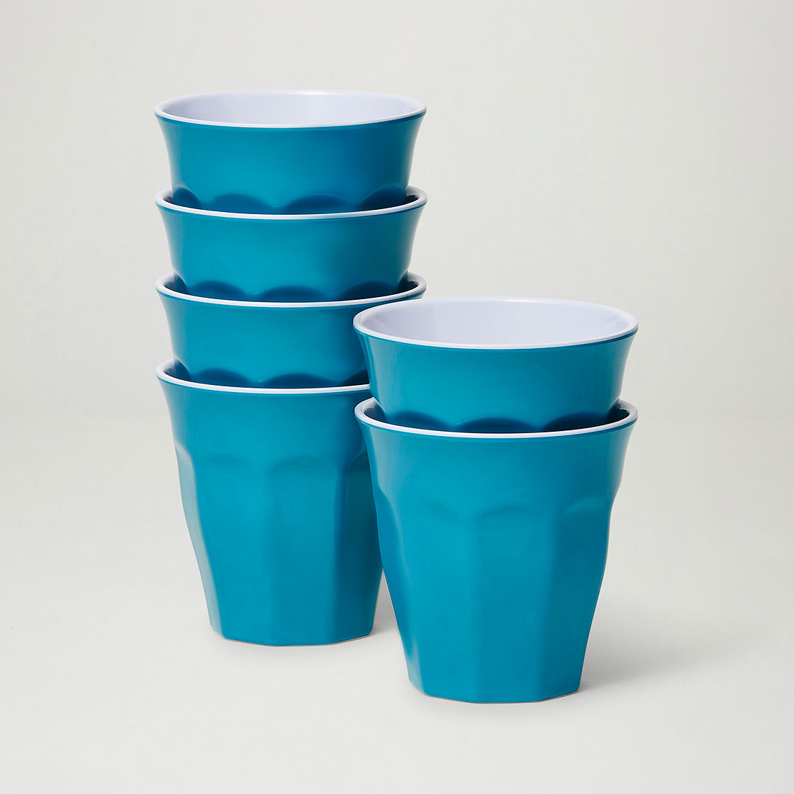 Barel Classic Cyan Melamine Tumblers 260mL (Set of 6)