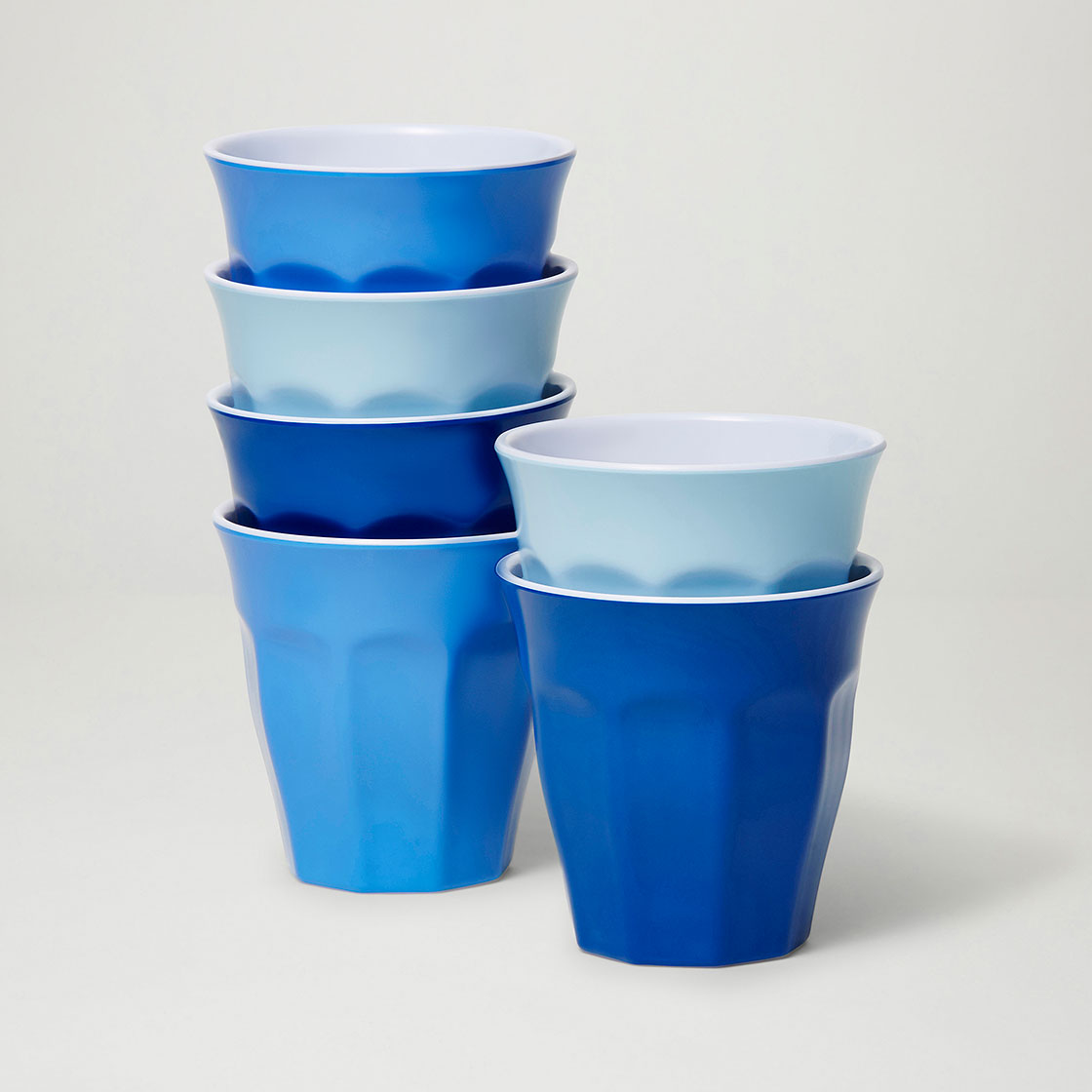 Barel Classic Melamine Tumblers 260mL ‘Glacier’ (Set of 6)