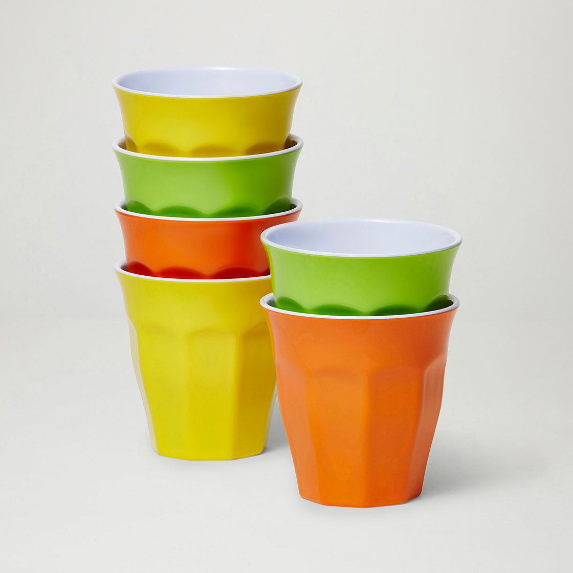 Barel Classic Melamine Tumblers 260mL ‘Citrus’ (Set of 6)