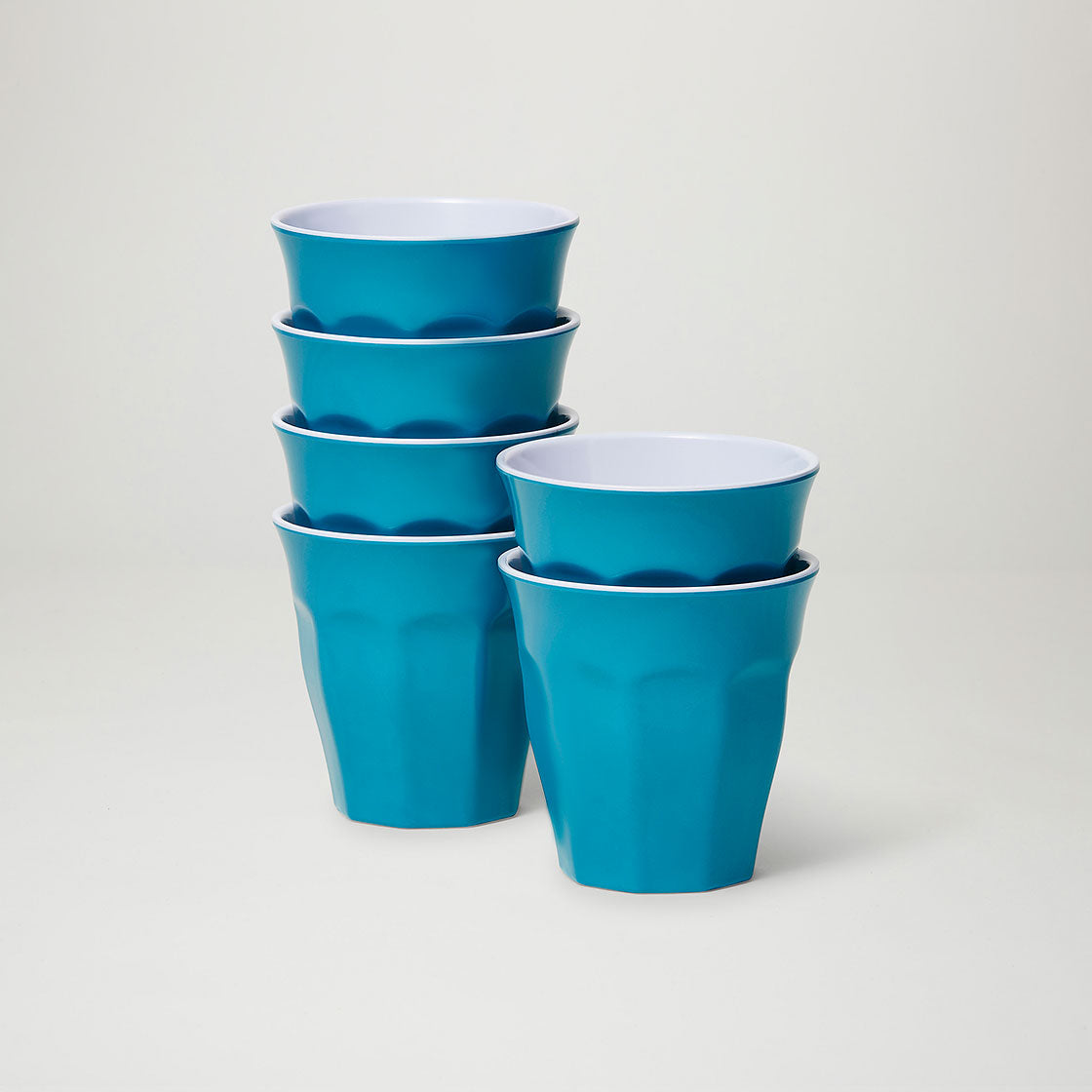 Barel Classic Cyan Melamine Tumblers 200mL (Set of 6)