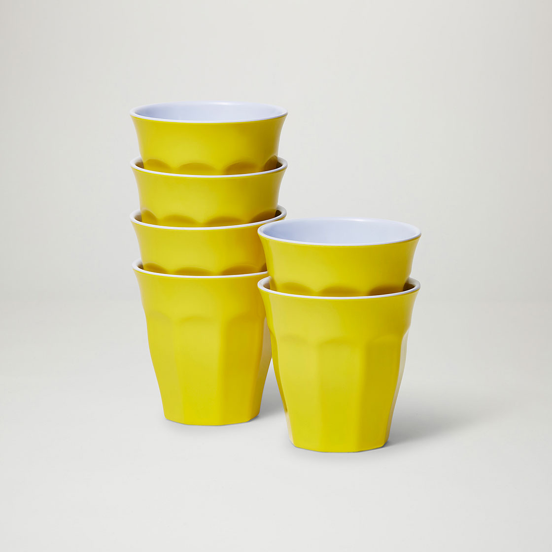 Barel Classic Yellow Melamine Tumblers 200mL (Set of 6)