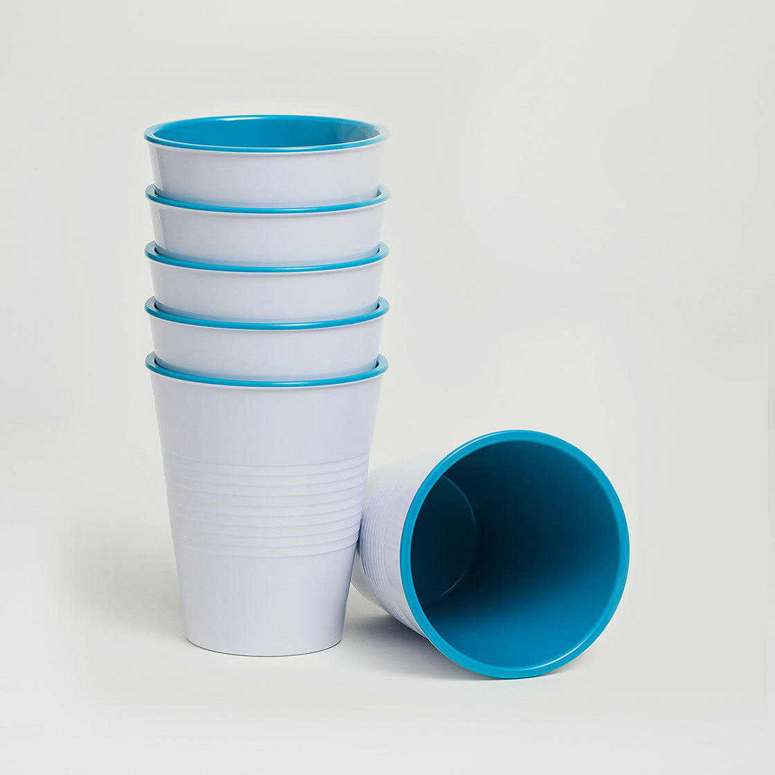 Barel Retro Cyan Melamine Tumblers 275mL (Set of 6)