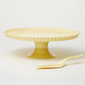 Barel Deluxe Beige Melamine Cake Stand & Knife