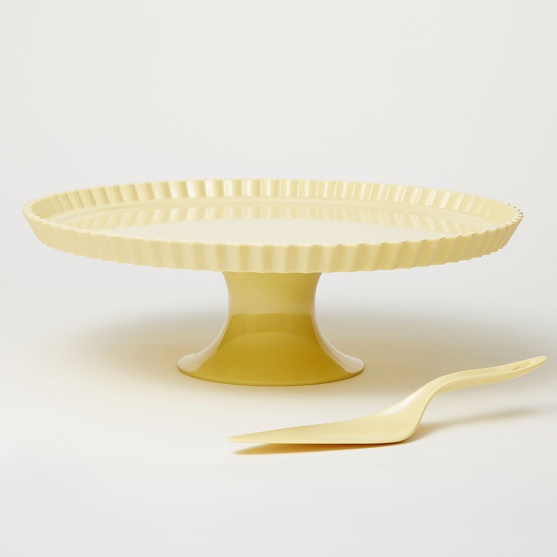 Barel Deluxe Beige Melamine Cake Stand & Knife