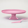 Barel Deluxe Pink Melamine Cake Stand & Knife