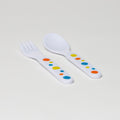 Baby Barel Yellow Polka Dot Melamine Cutlery Set
