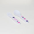Baby Barel Pink Polka Dot Melamine Cutlery Set