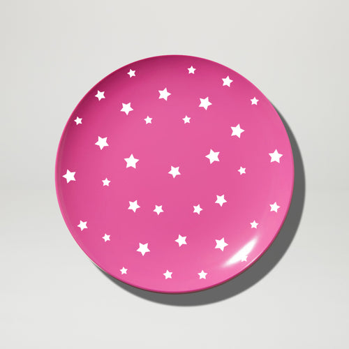Barel Magenta Coloured Star Melamine Plate 25cm