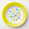 Barel Junior Yellow Polka Dot Rimmed Melamine Plate