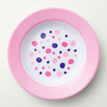 Barel Junior Pink Polka Dot Rimmed Melamine Plate