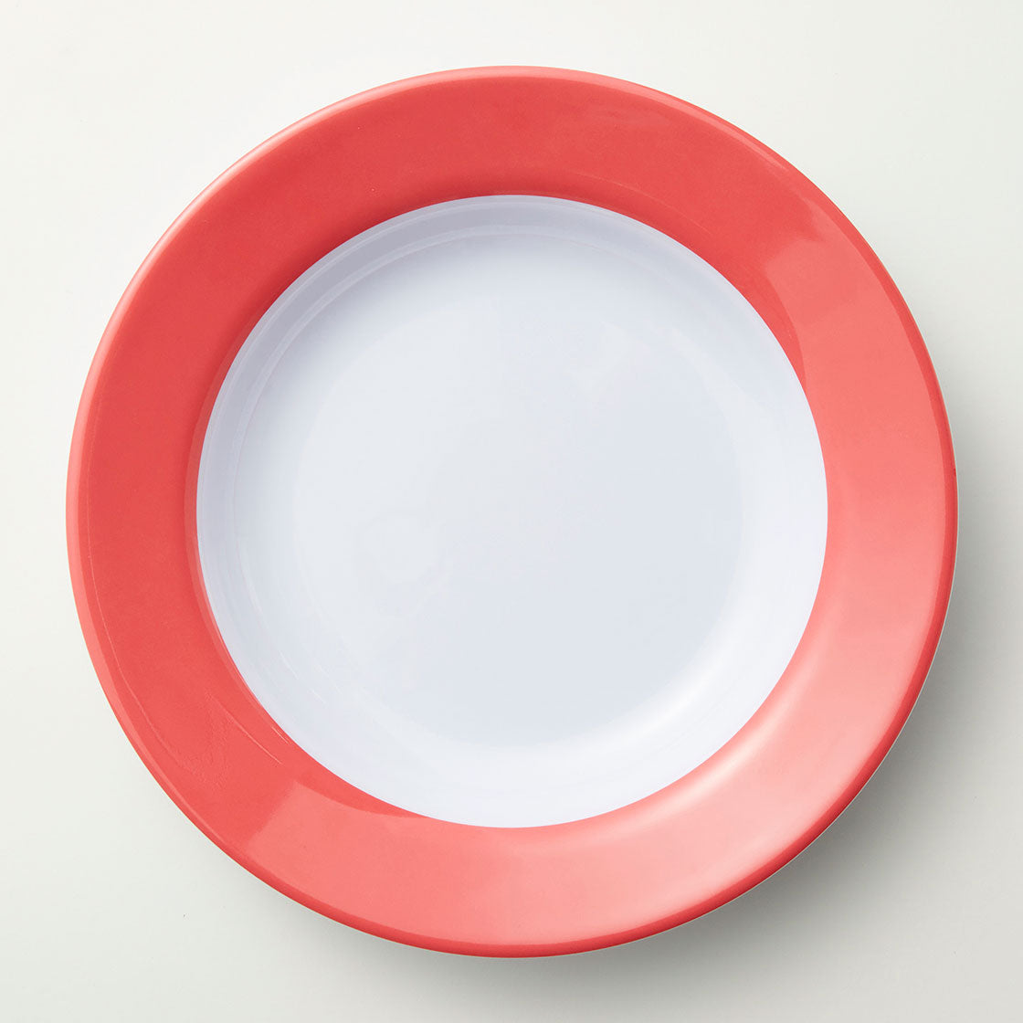 Barel Junior Red & White Rimmed Melamine Plate