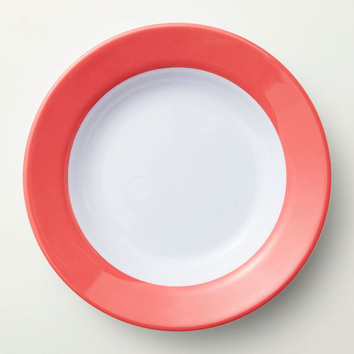 Barel Junior Red & White Rimmed Melamine Plate