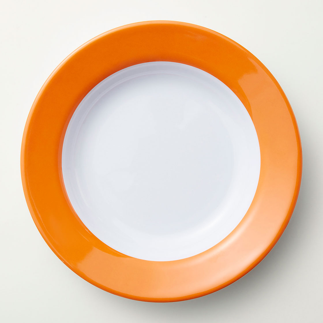 Barel Junior Orange & White Rimmed Melamine Plate