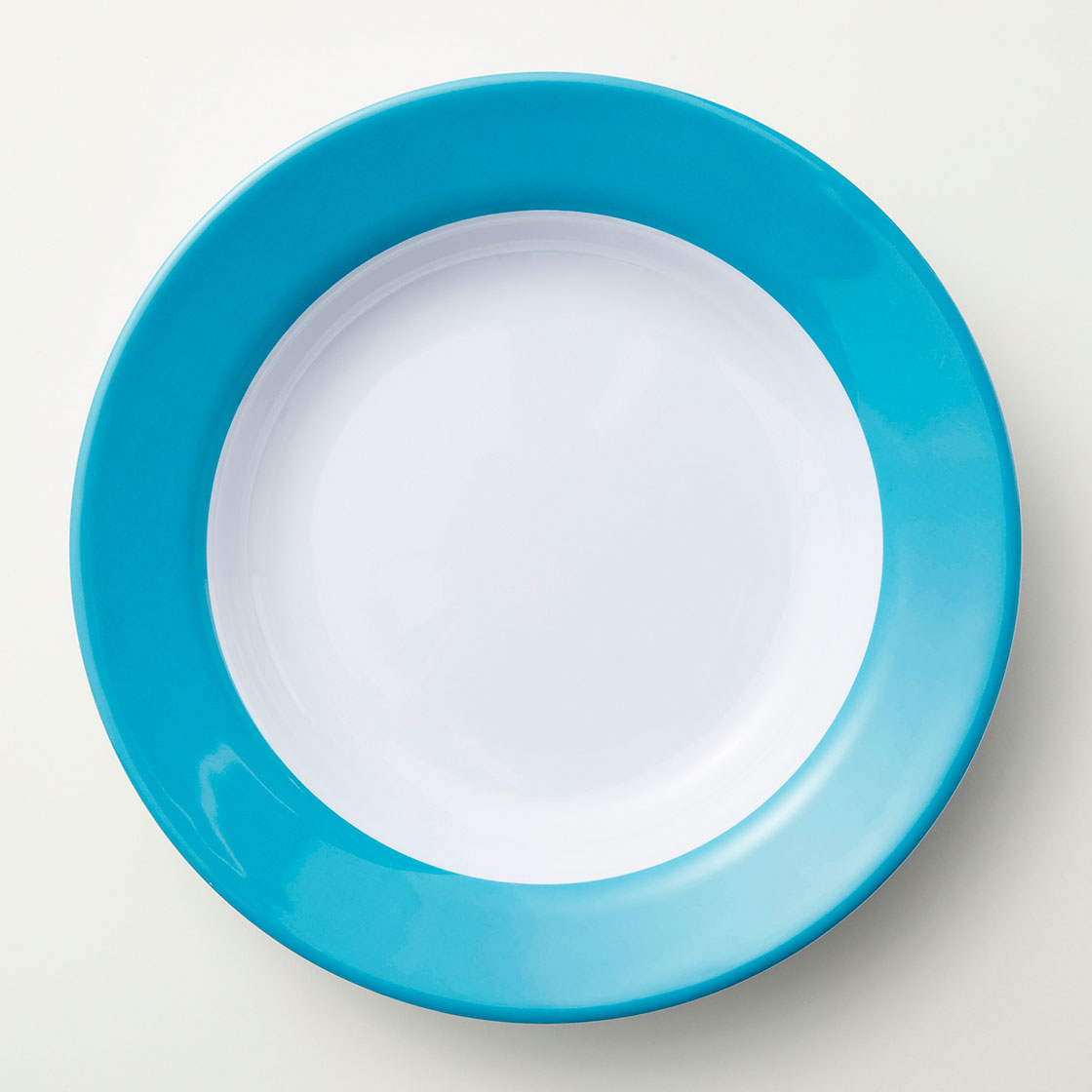 Barel Junior Cyan & White Rimmed Melamine Plate
