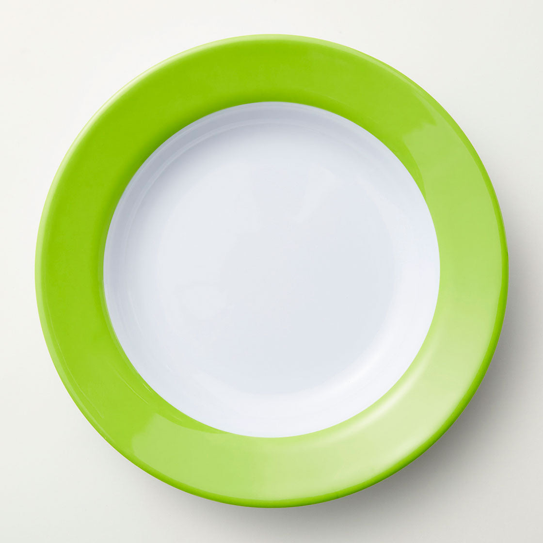 Barel Junior Lime & White Rimmed Melamine Plate