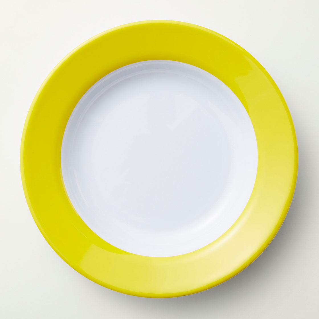Barel Junior Yellow & White Rimmed Melamine Plate