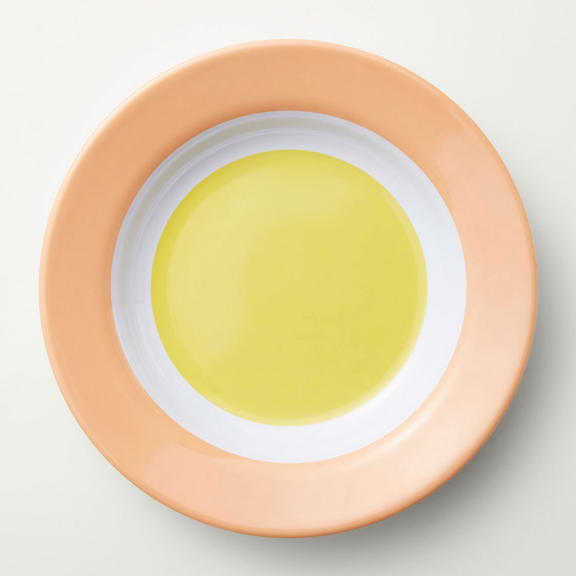 Barel Junior Apricot & Yellow Rimmed Melamine Plate