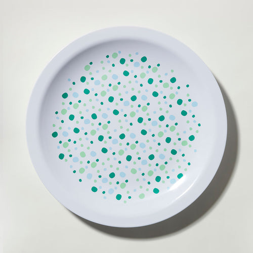 Barel Everyday Green Polka Dot Rimmed Melamine Sharing Platter 40cm