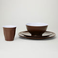 Barel Classic Brown Melamine Dinner Set (4 Piece)