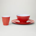 Barel Classic Red Melamine Dinner Set (4 Piece)