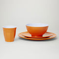 Barel Classic Orange Melamine Dinner Set (4 Piece)