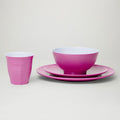 Barel Classic Magenta Melamine Dinner Set (4 Piece)