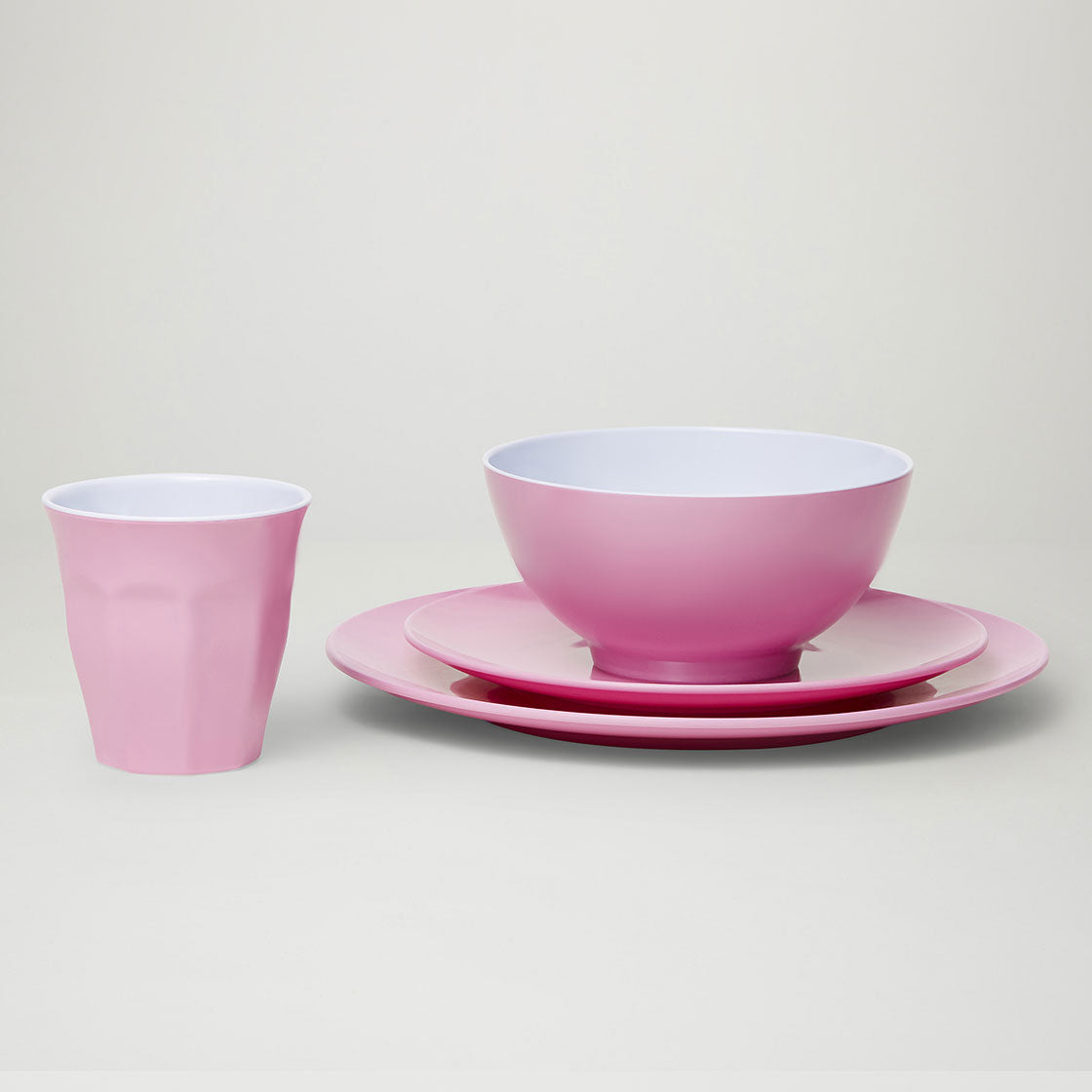 Barel Classic Pink Melamine Dinner Set (4 Piece)