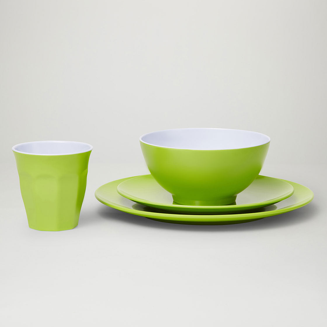 Barel Classic Lime Melamine Dinner Set (4 Piece)