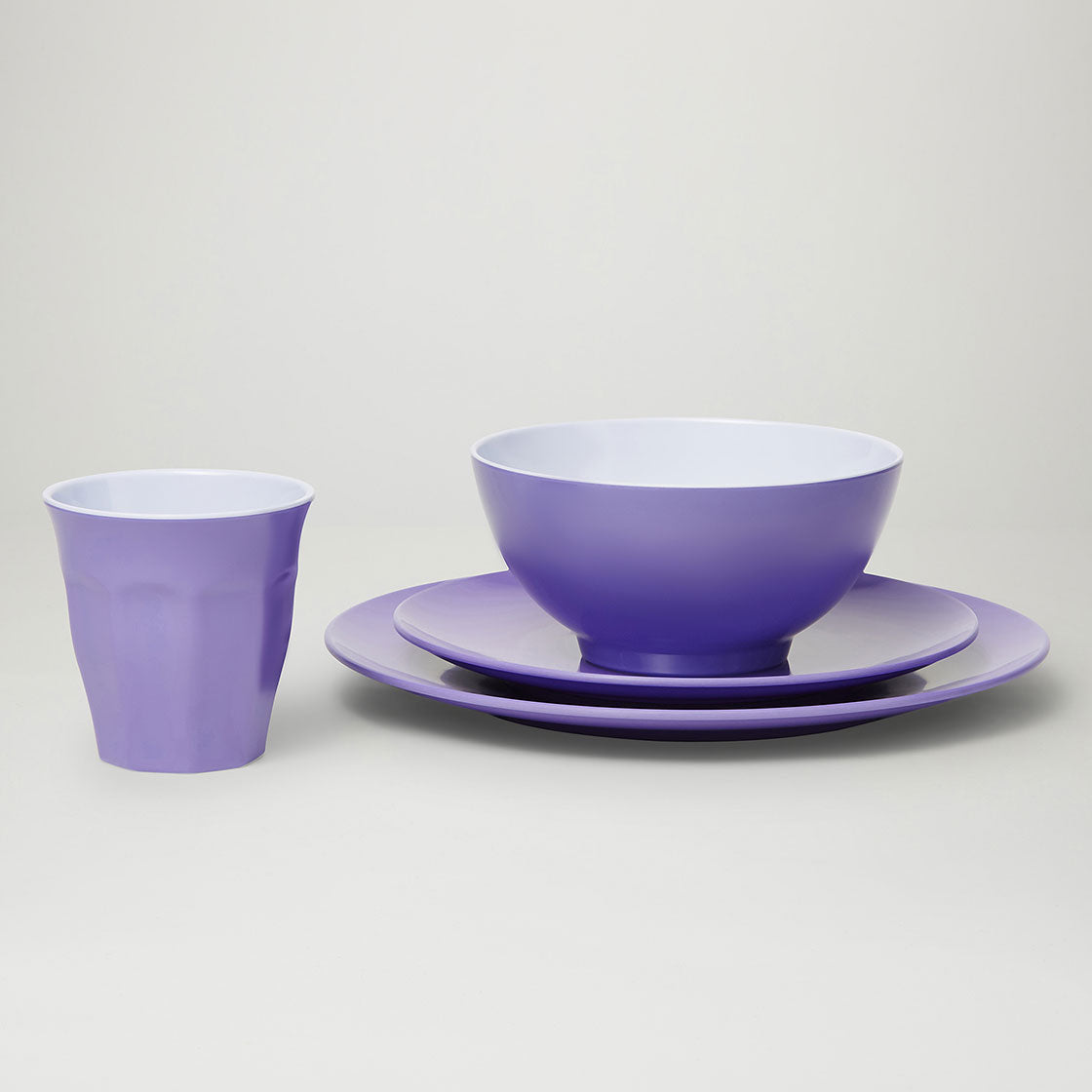 Barel Classic Lavender Melamine Dinner Set (4 Piece)