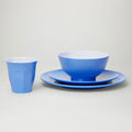Barel Classic Cornflower Blue Melamine Dinner Set (4 Piece)
