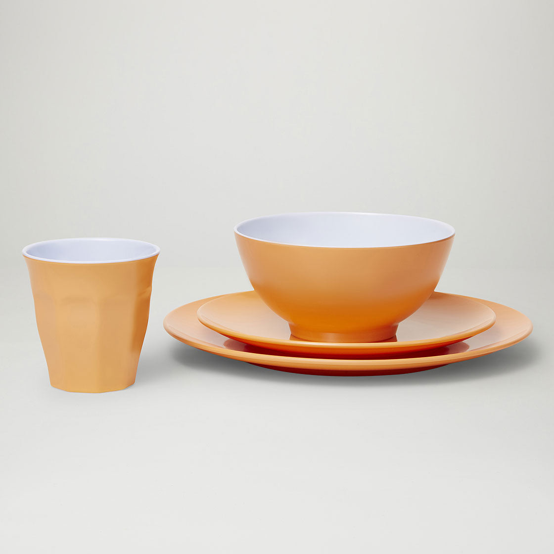 Barel Classic Apricot Melamine Dinner Set (4 Piece)