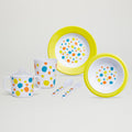 Barel Junior Yellow Polka Dot Matching Melamine Set (5 Piece Set)