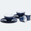 Barel Midnight Blue Star Melamine Dinner Set (8 Piece)