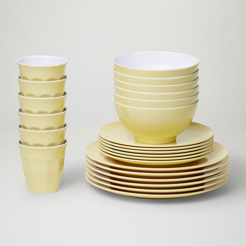 Barel Classic Beige Melamine Dinner Set (48 Piece)