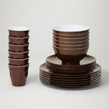 Barel Classic Brown Melamine Dinner Set (48 Piece)