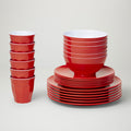 Barel Classic Red Melamine Dinner Set (48 Piece)