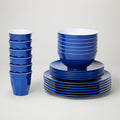Barel Classic Royal Blue Melamine Dinner Set (48 Piece)