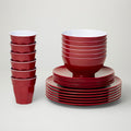 Barel Classic Merlot Melamine Dinner Set (24 Piece)