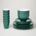 Barel Classic Royal Green Melamine Dinner Set (24 Piece)