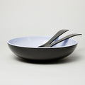 Barel Deluxe Black Melamine Salad Bowl with FREE Matching Servers
