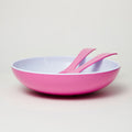 Barel Deluxe Magenta Melamine Salad Bowl with FREE Matching Servers