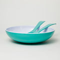 Barel Deluxe Green Melamine Salad Bowl with FREE Matching Servers