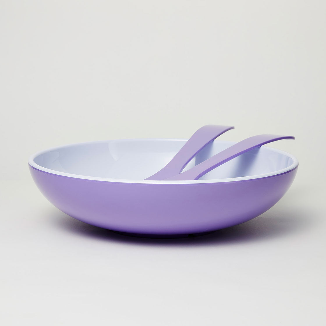 Barel Deluxe Lavender Melamine Salad Bowl with FREE Matching Servers