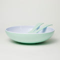 Barel Deluxe Mint Melamine Salad Bowl with FREE Matching Servers