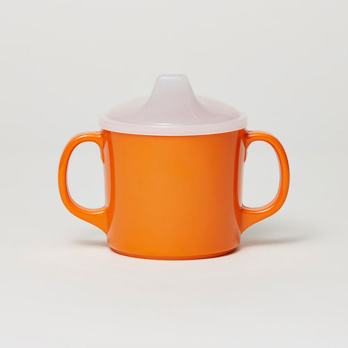 Baby Barel Orange Melamine Sippy Cup with Lid