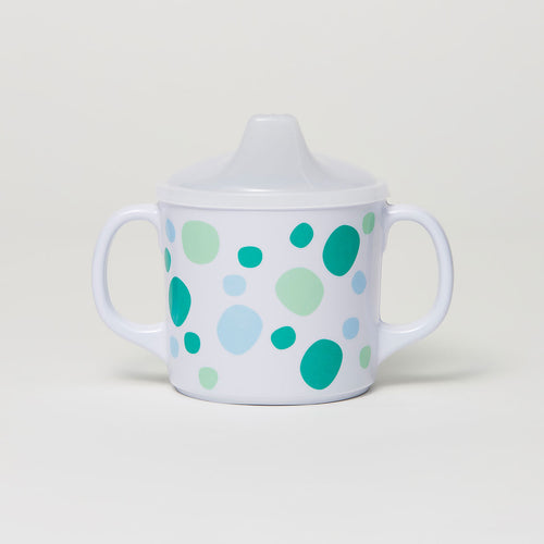 Baby Barel Green Polka Dot Melamine Sippy Cup with Lid
